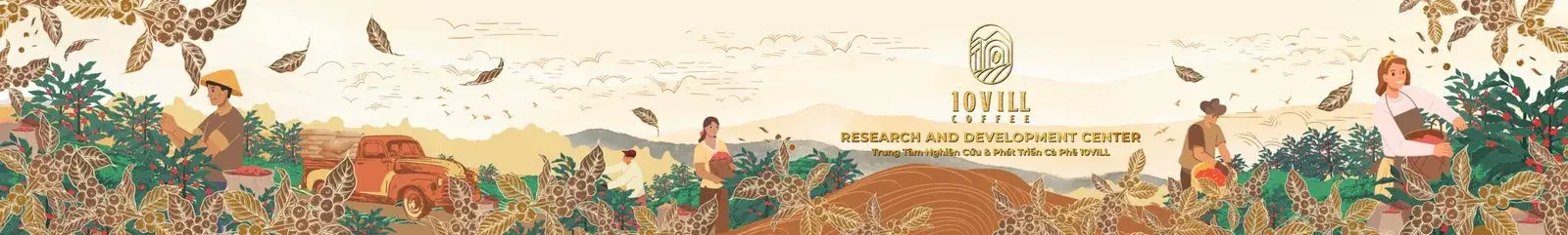 The R&D Center mural — the whole harvest painted as one continuous landscape