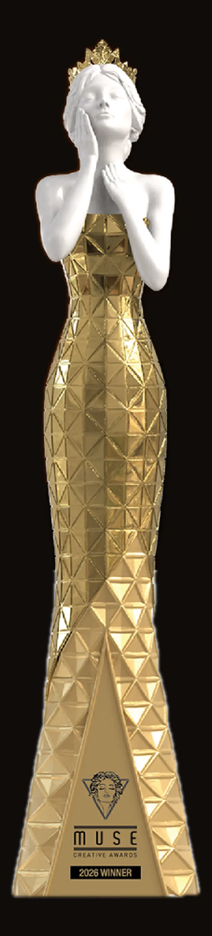 The MUSE Design Awards gold statuette