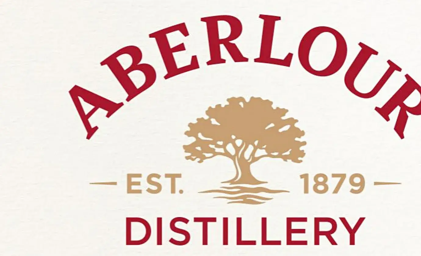 The Aberlour primary logotype with the oak, the river and the 1879 date