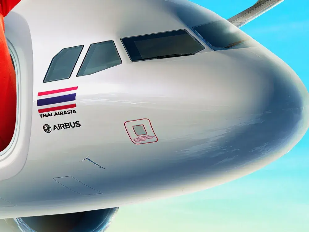 Close view of the aircraft nose