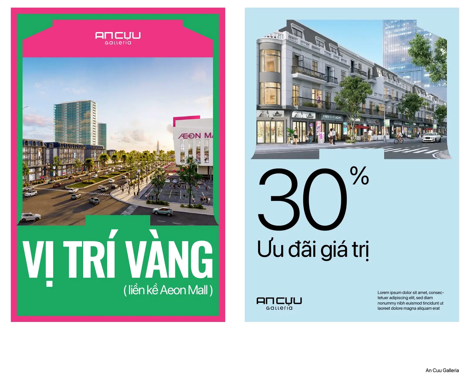 Vertical poster templates — location, offer and render
