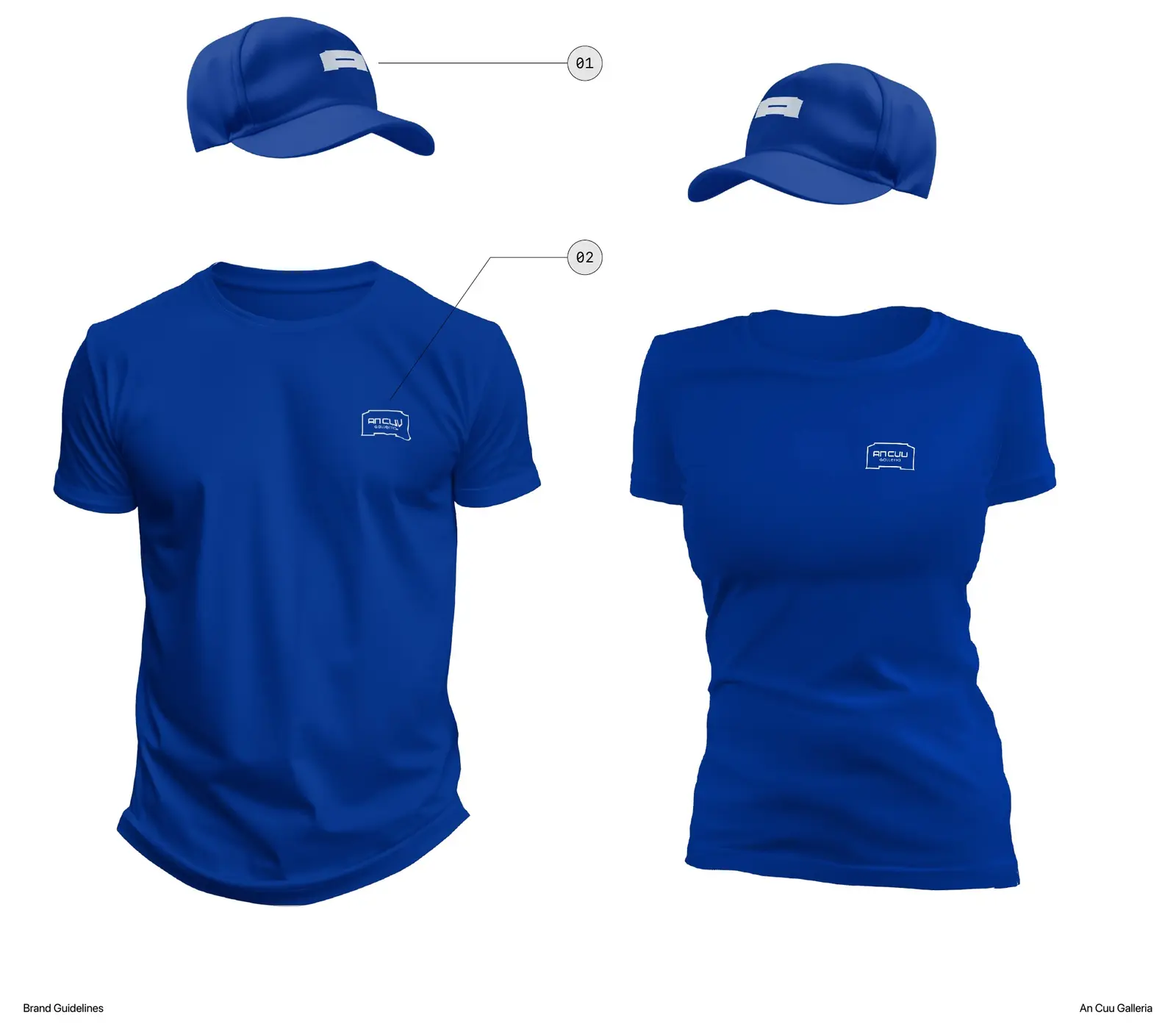 Uniform — polo and cap in brand blue