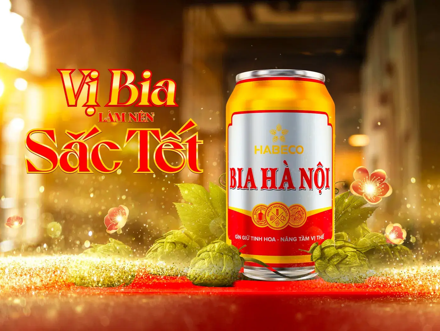 The Tết can staged on a new-year table