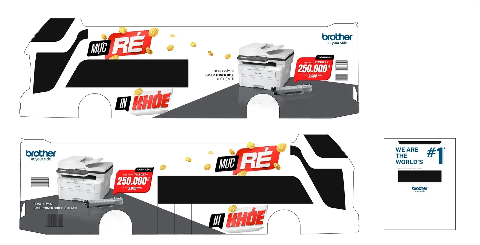 Bus livery, second route, with the world’s number one panel