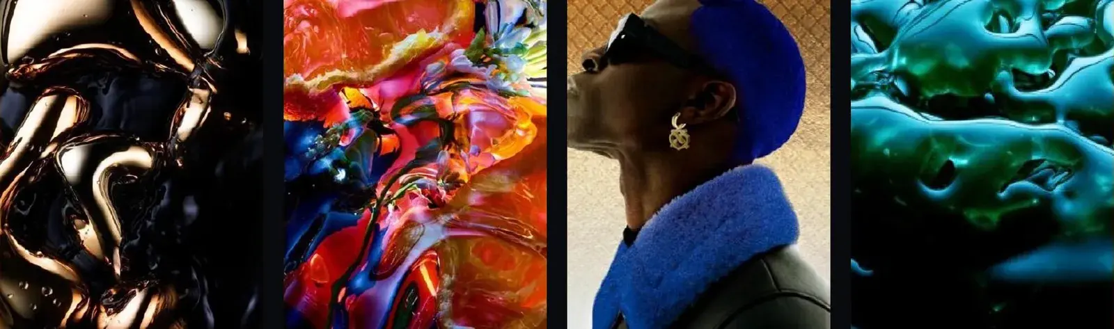 Radiant colour and material studies — metallic gold, ruby, sapphire and emerald surfaces