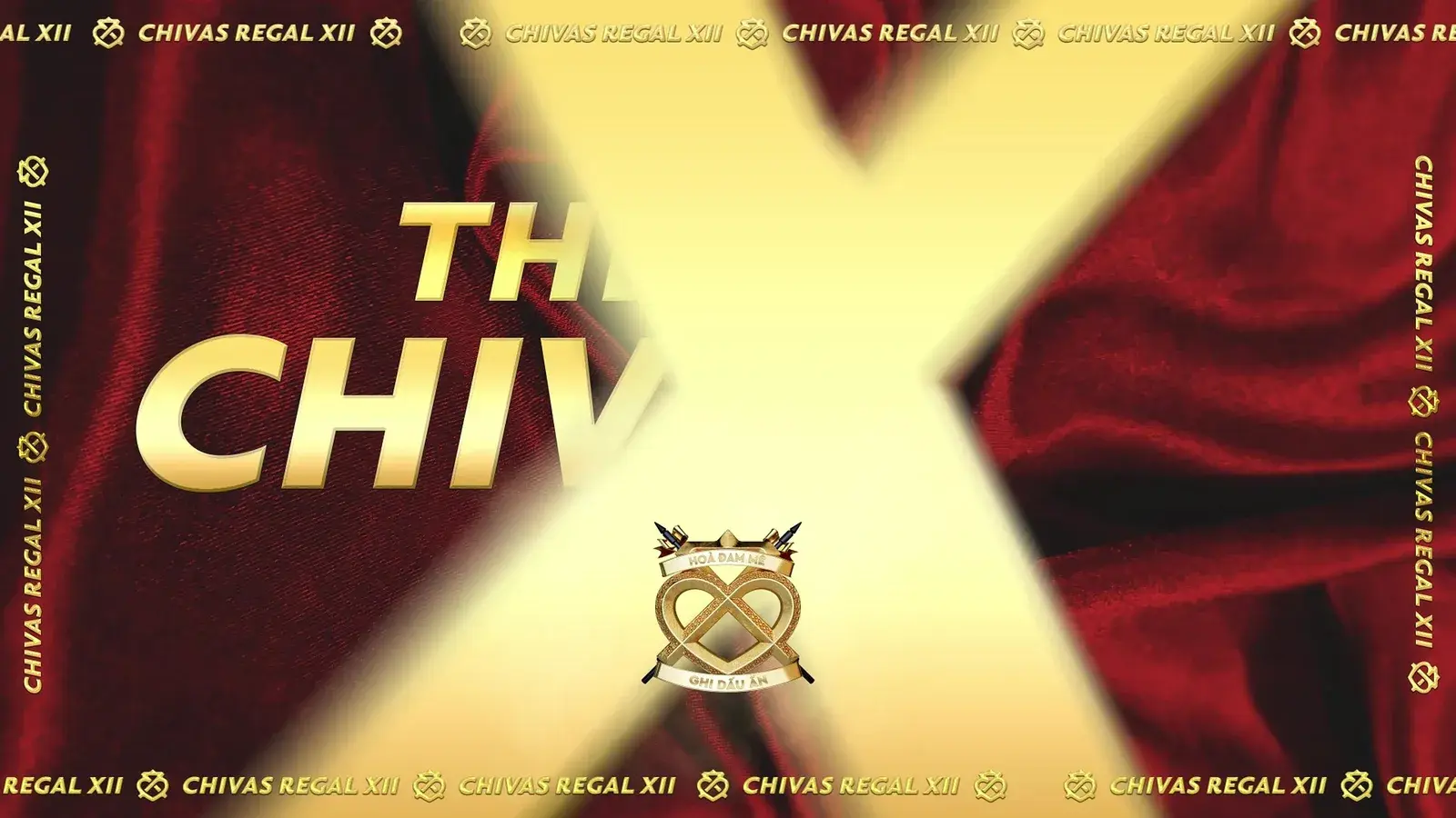 The XII numeral filling the frame in gold over red