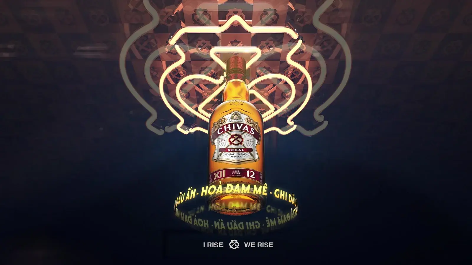 Endframe of the XII film — crest and the line I Rise, We Rise