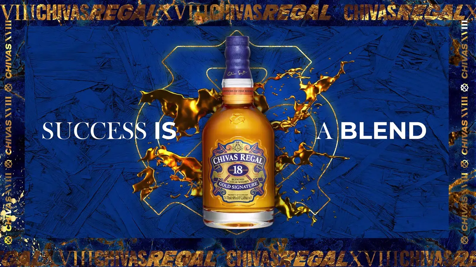Endframe of the XVIII film — crest and the line Success Is A Blend