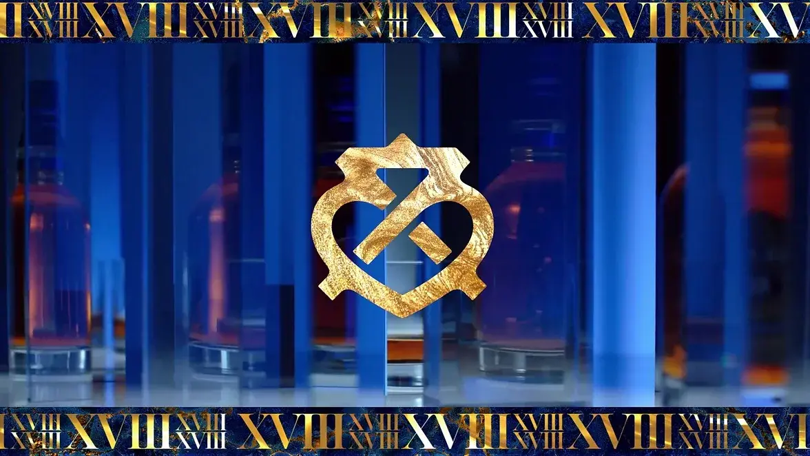 Light sweep still — the symbol fully lit at the end of the travel