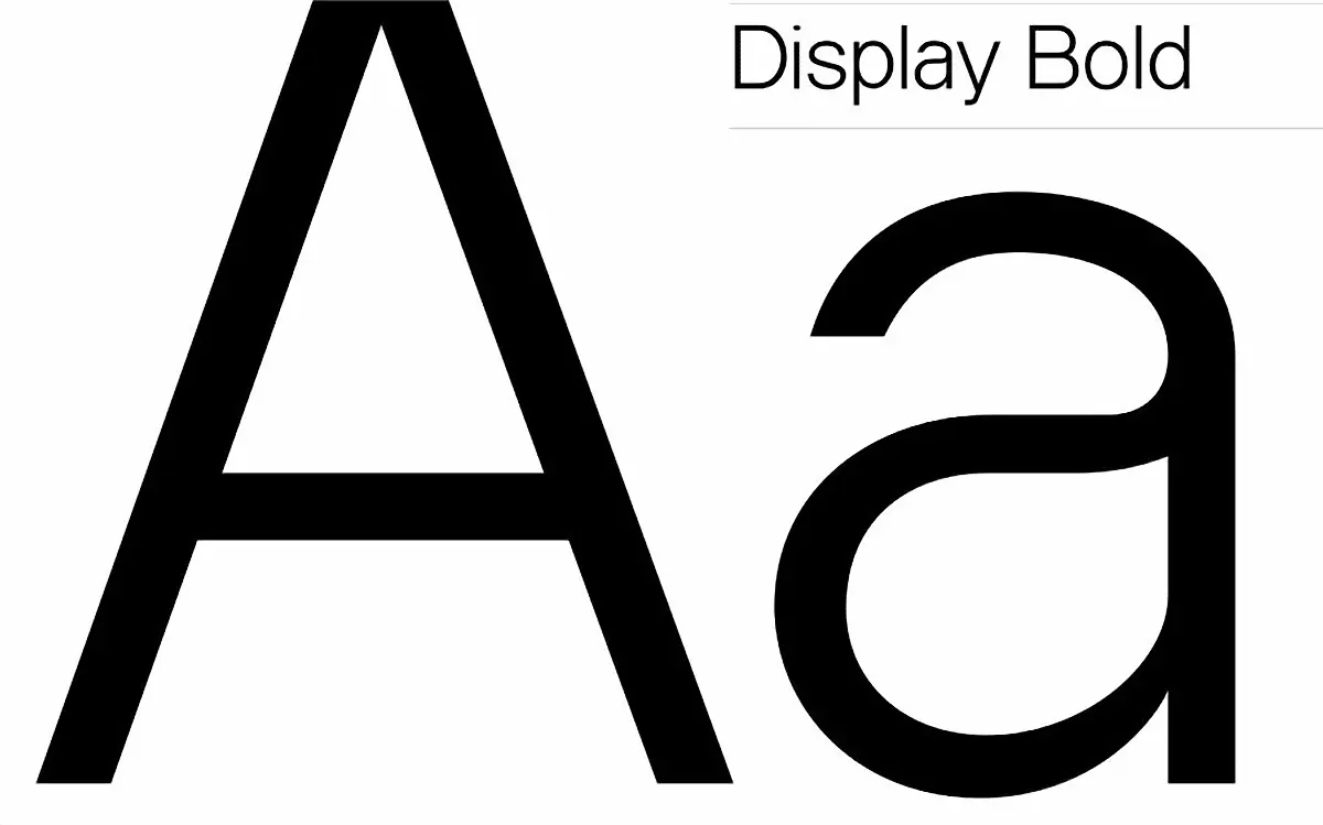 Display Bold specimen — a large lowercase and uppercase A