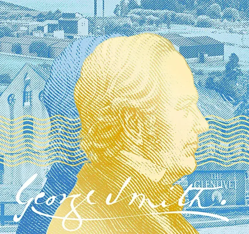 Engraved line portrait of the founder used on the 2025 pack
