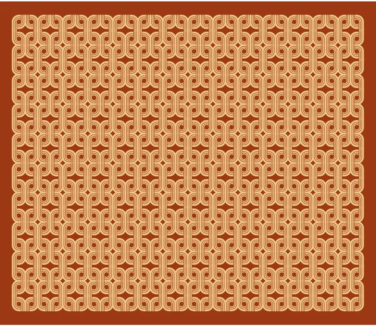 Pattern tile in cream on tan