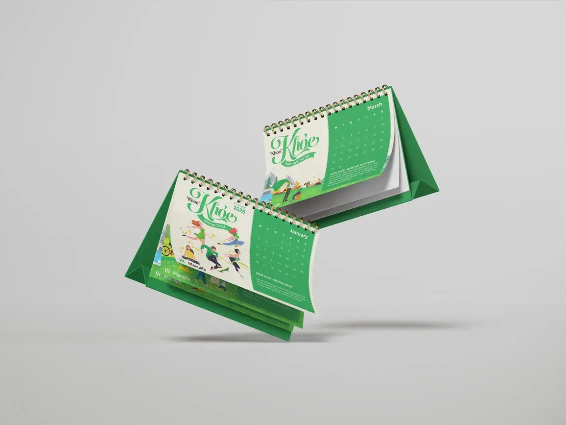 Desk calendar, side A