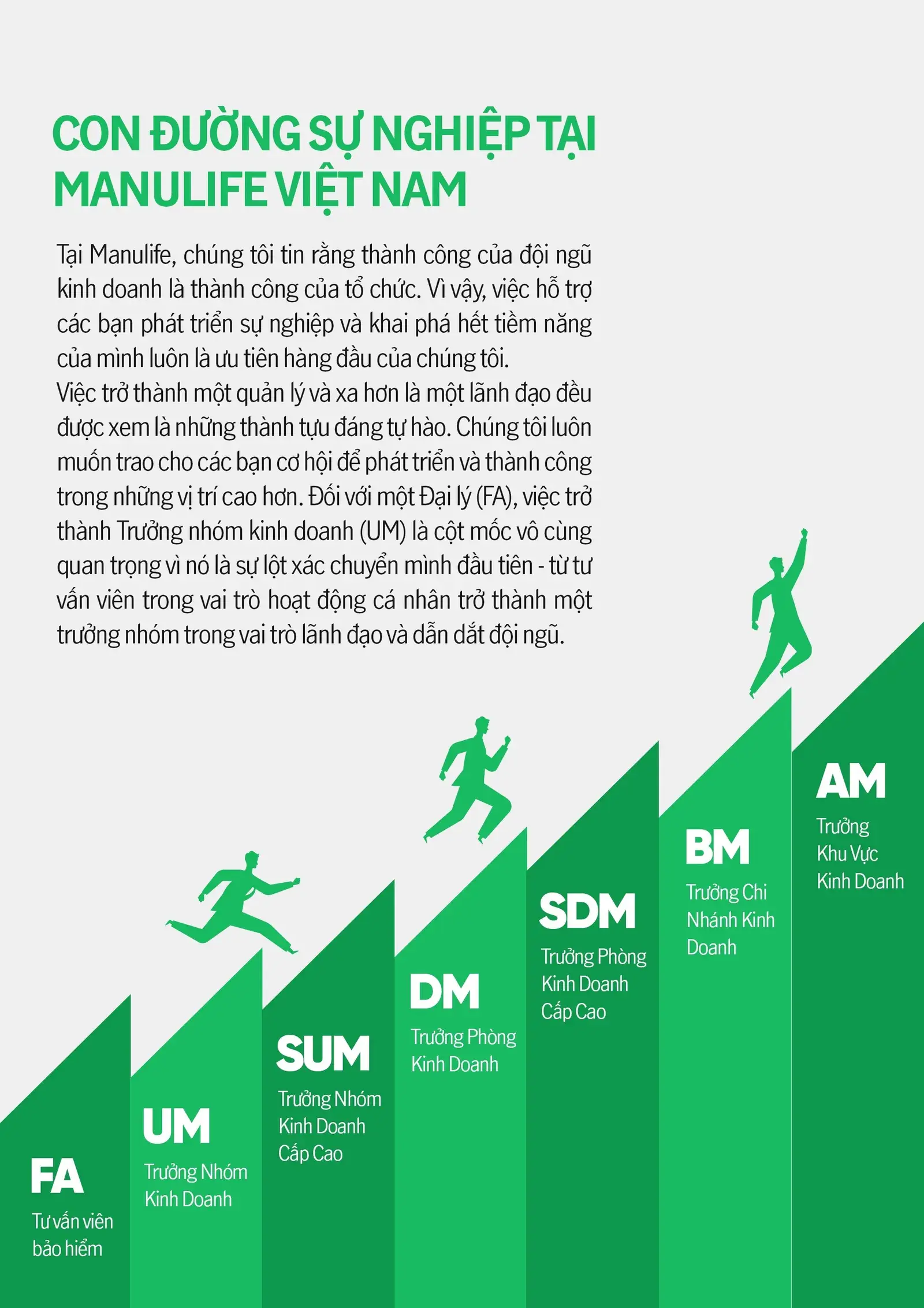The career ladder page, step by step