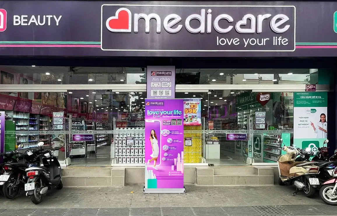 Standee at the shopfront