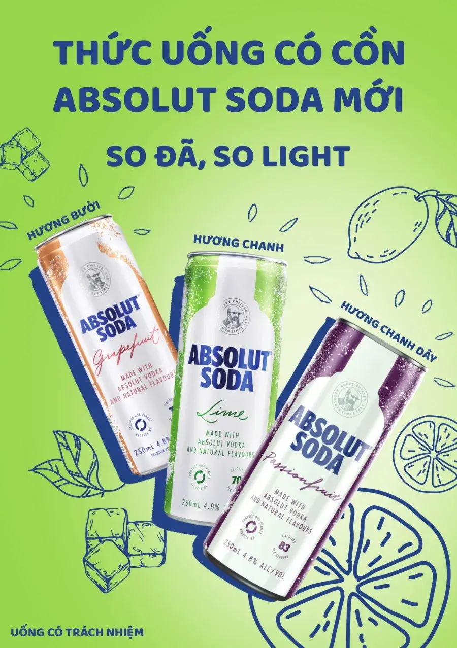 Absolut Soda leaflet, page one