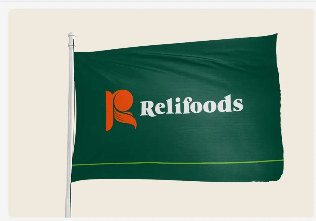 Flag in green with the horizontal lockup