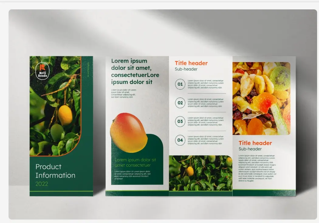 Product information leaflet, open