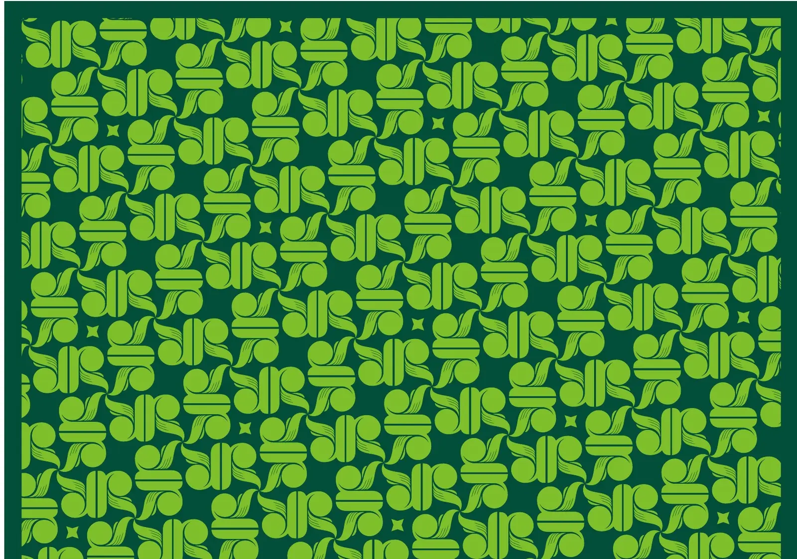 The lattice in lime on green