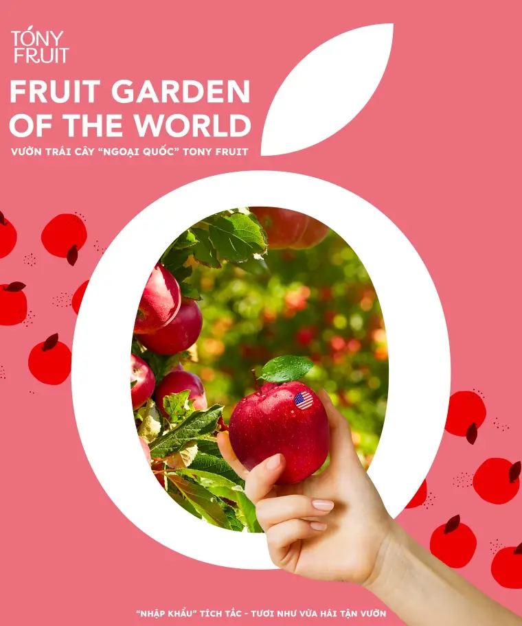 Route 01 poster in pink — same window, a hand offering an apple