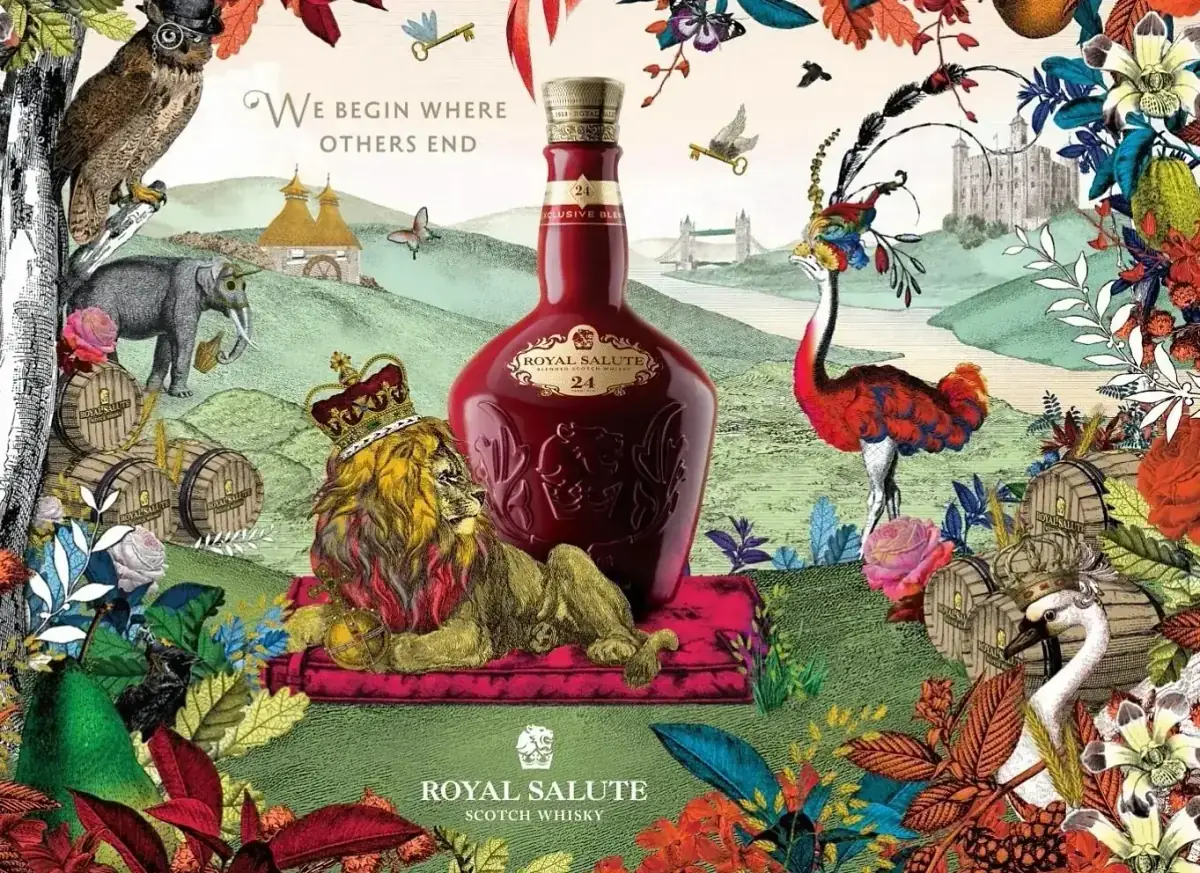 Royal Salute — A Palace, Folded Flat — Tết Packaging case study
